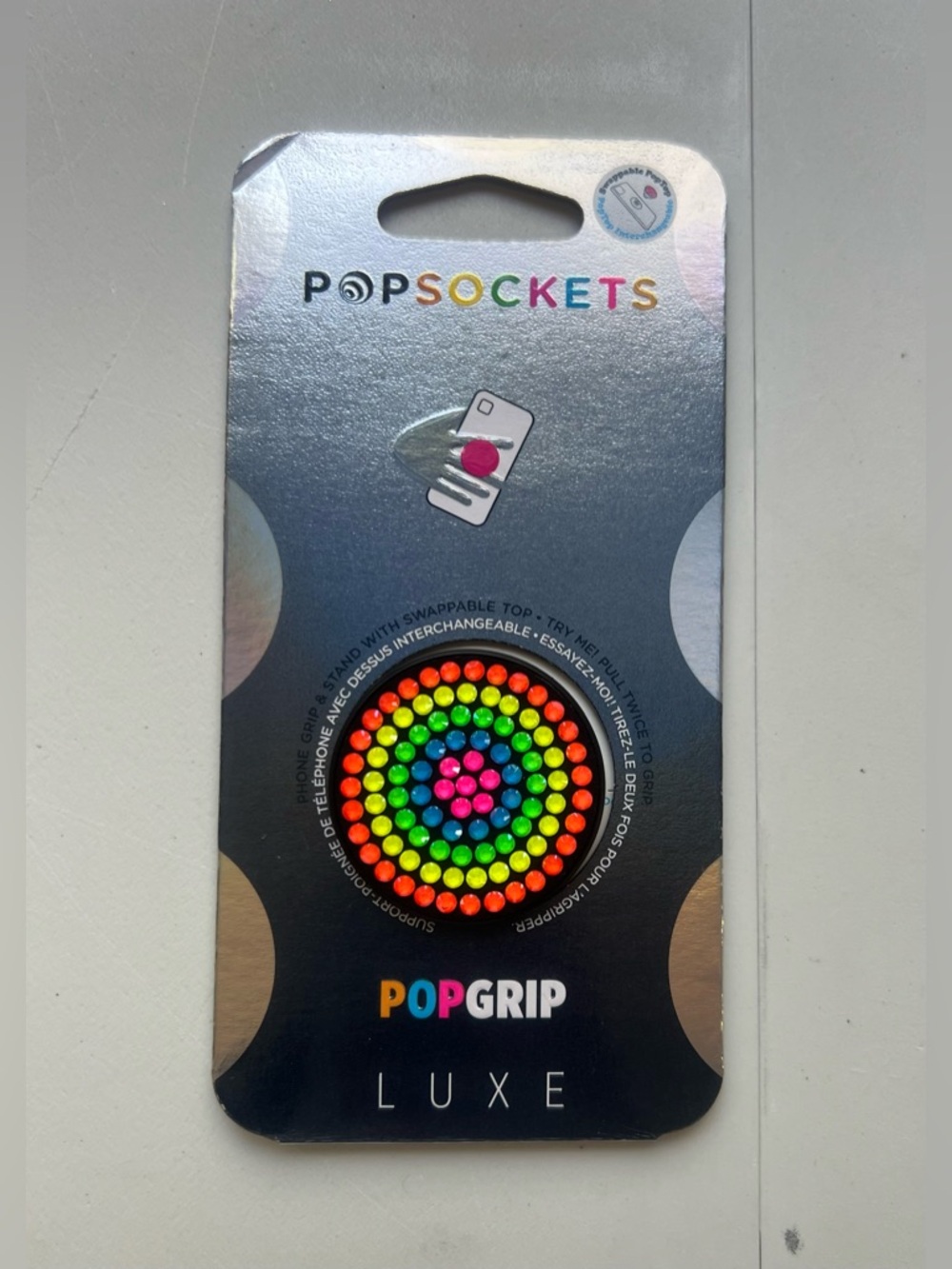 PopSockets Luxe Swarovski Crystal Neon Rainbow PopSocket